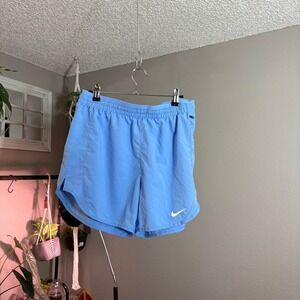 Nike Running Shorts Women's Light Blue Athletic Fitness Workout Gym‎
